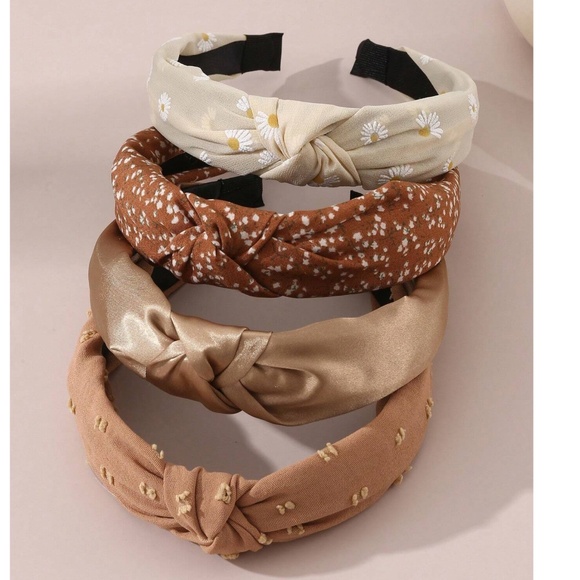 Minimalist Floral Print Knot Headband set - Picture 1 of 1